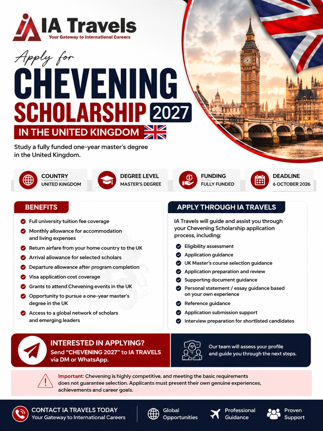 Chevening Scholarship 2027