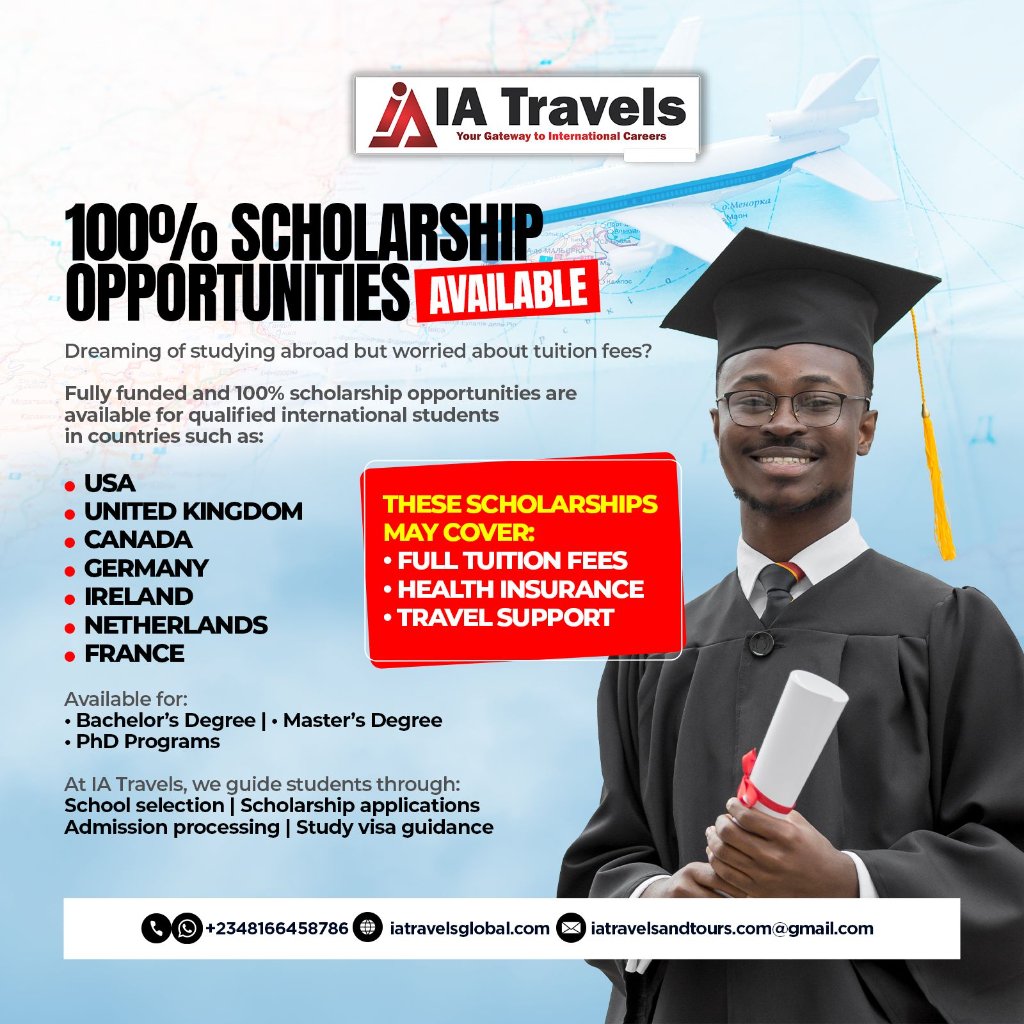 100% Scholarship Opportunities Available