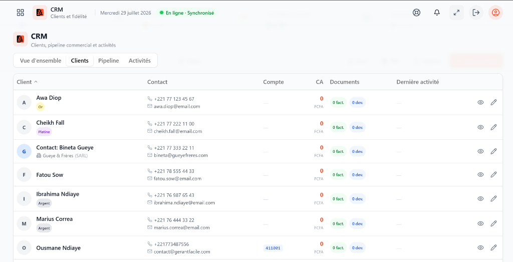 Gestion des Clients