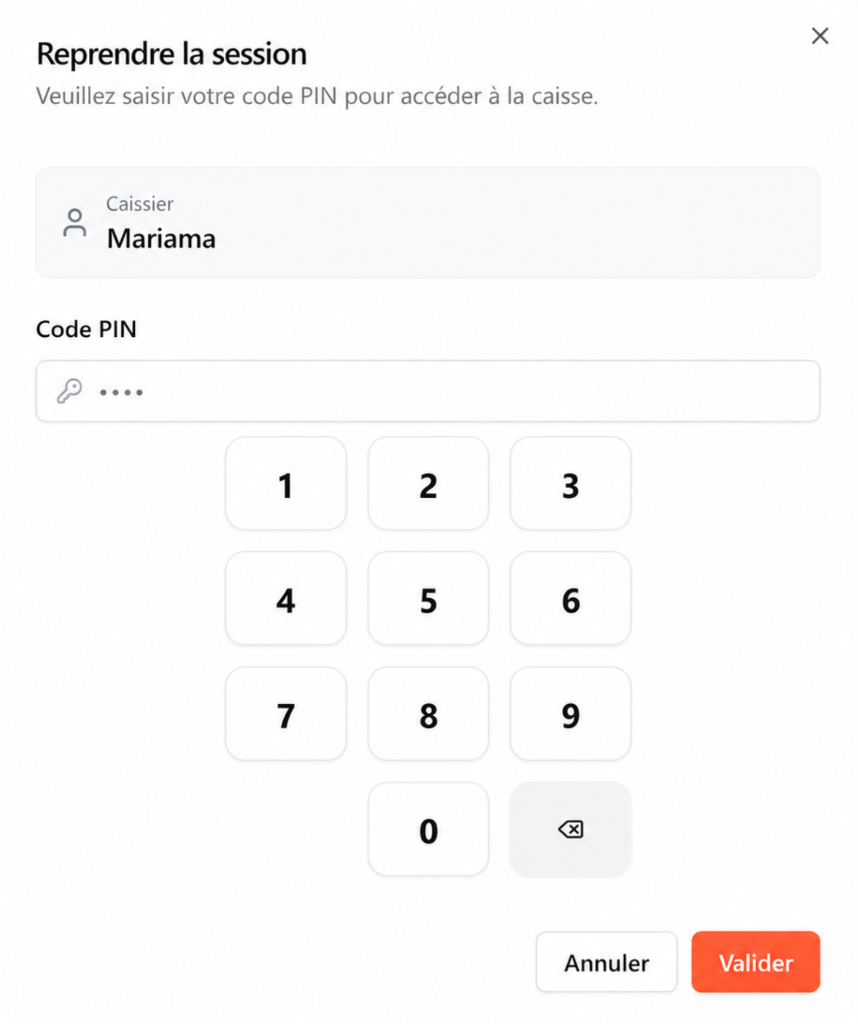 Gestion des Sessions de Caisse