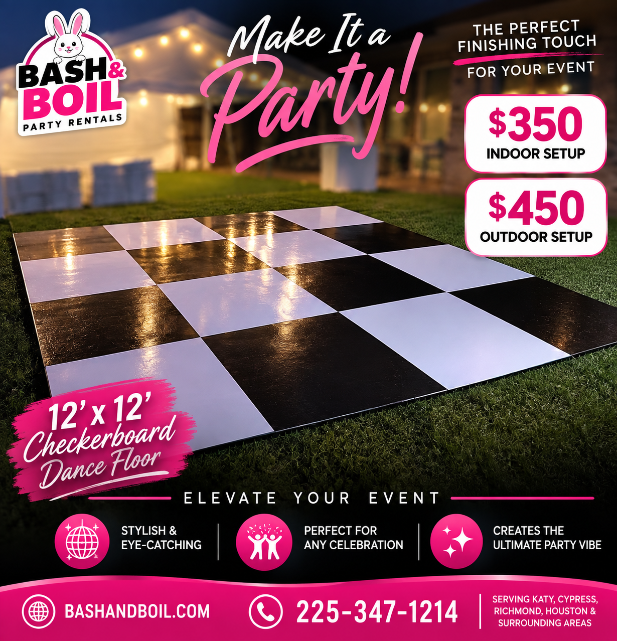 12' x 12' Checkerboard Dance Floor
