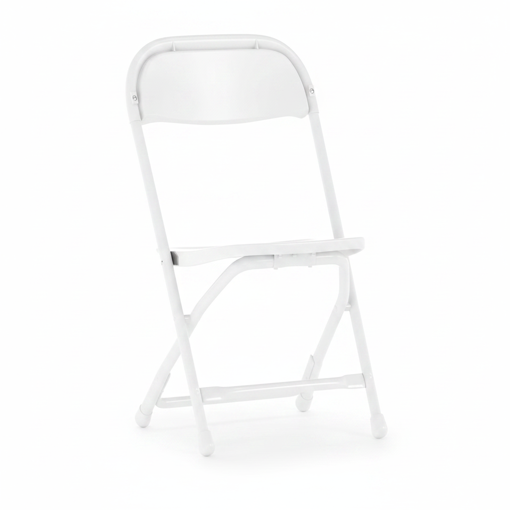 Kids Plastic Folding Chair (White)