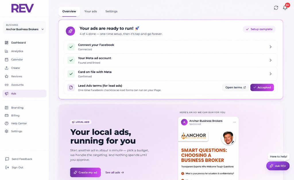 Your ads are ready to run checklist