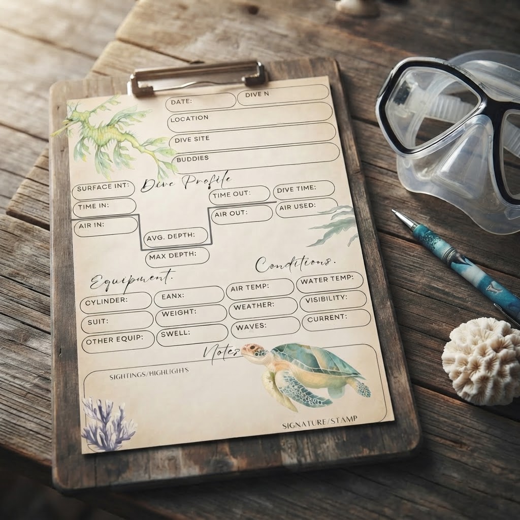 Digital Dive Log - Sea Turtle & Leafy Dragon Edition