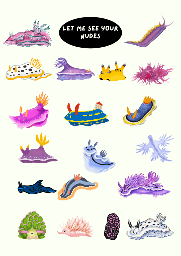 Nudibranch Sticker Sheet