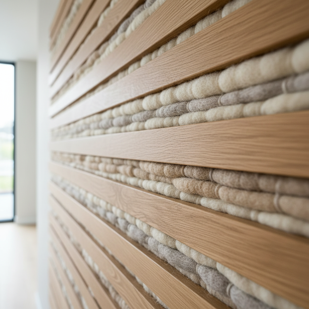 Materiais acústicos nobres em projetos de arquitetura contemporânea.