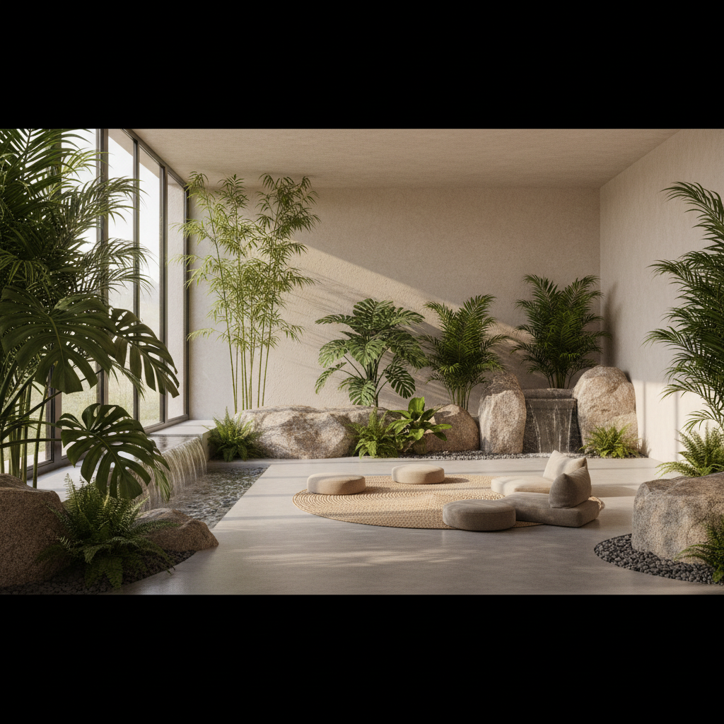 Integração de paisagismo e design sonoro em residências de alto padrão.