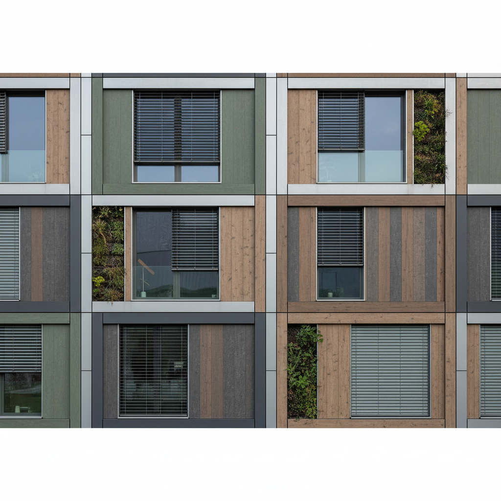 Design modular com materiais naturais e acabamentos premium em arquitetura de adoção.