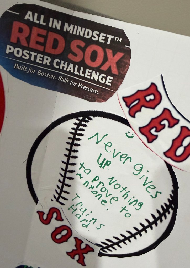 Gabe's poster - ALL IN Mindset Red Sox Poster Challenge