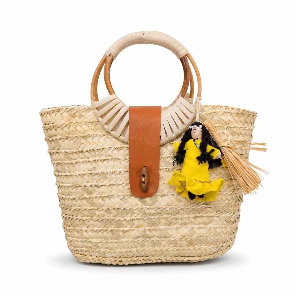 Palms story beach bag