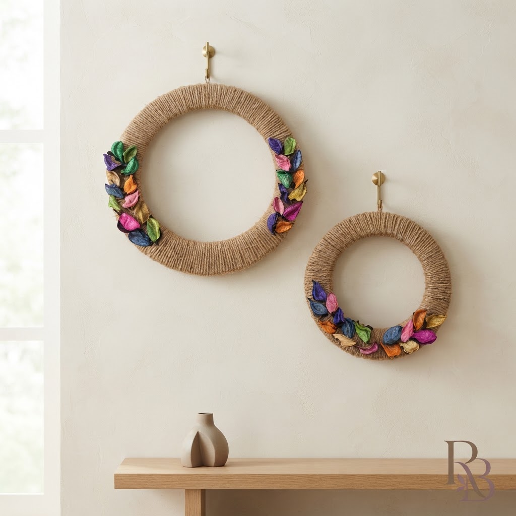 Jute Wrapped Wreaths (Set of 2)