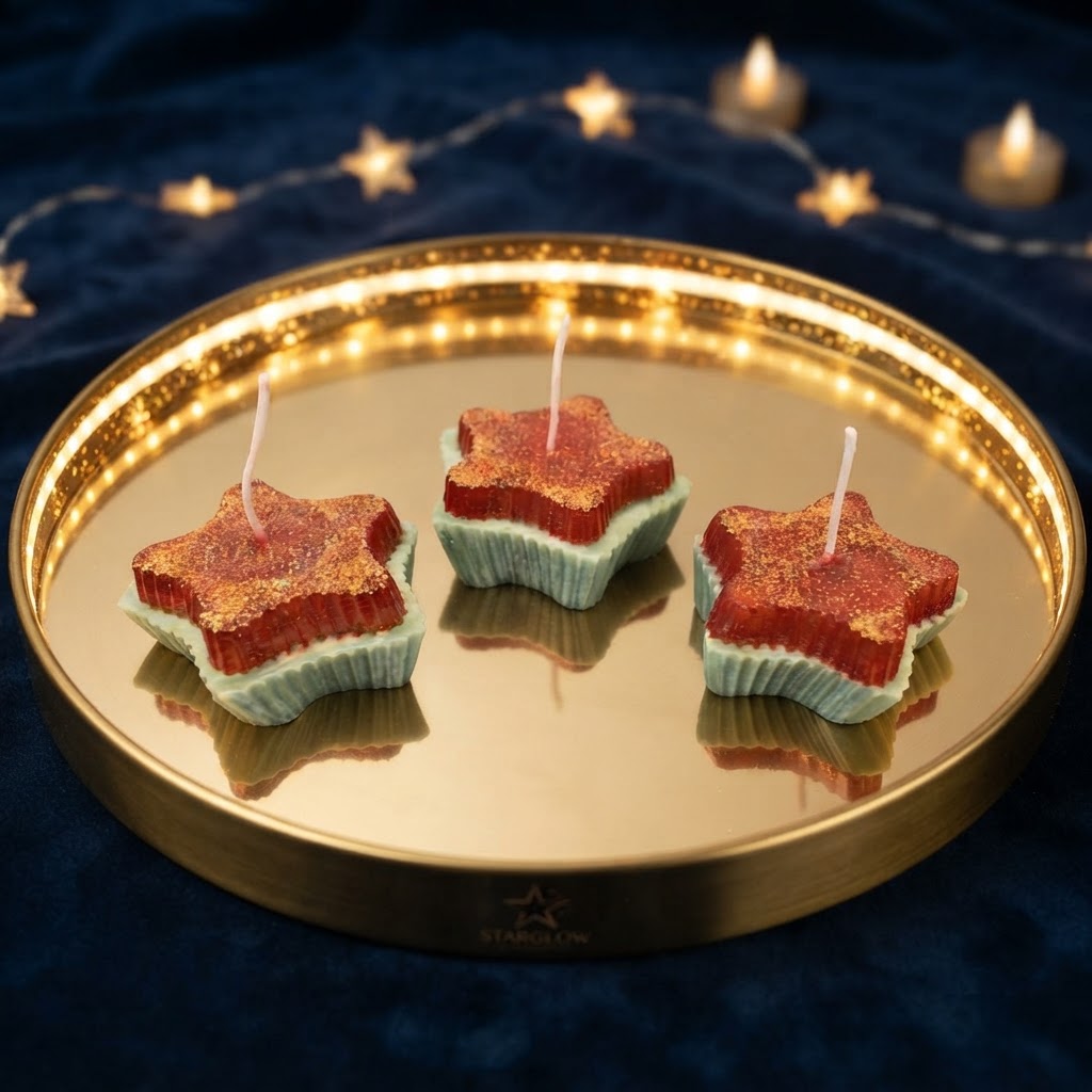Elegant Ramadan Star Candles