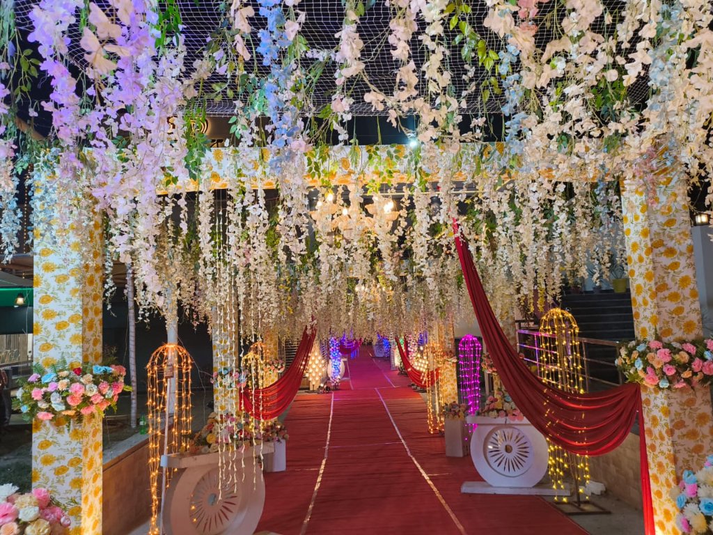 Floral Canopy Walkway - Wedding and Event Services at Sri Radhe Resort Supaul