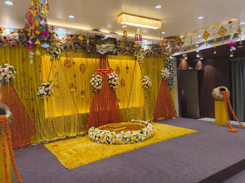 Haldi Ceremony Setup - Wedding and Event Services at Sri Radhe Resort Supaul