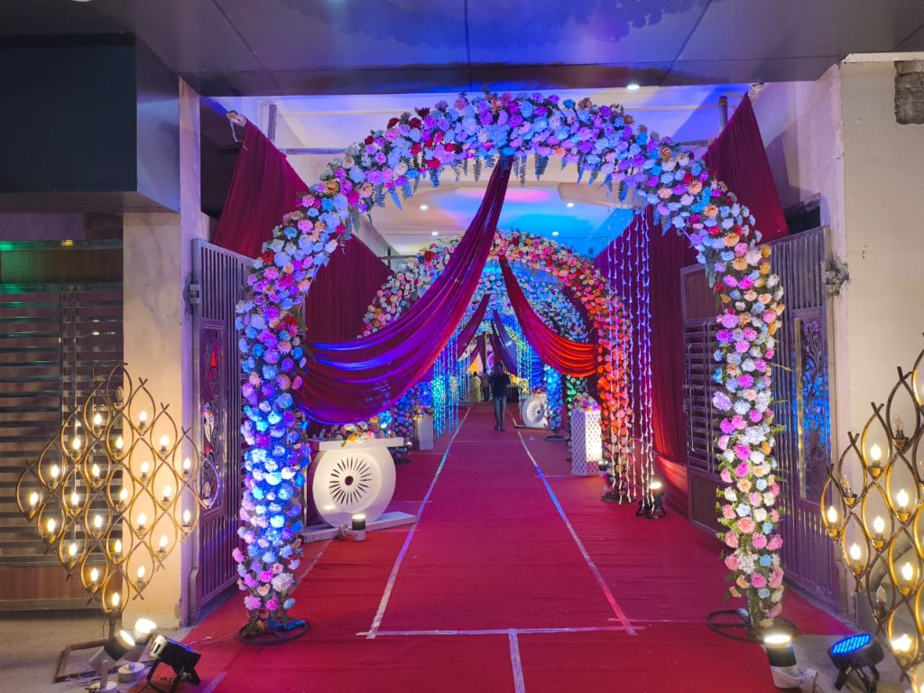 Floral Wedding Entrance - Wedding and Event Services at Sri Radhe Resort Supaul