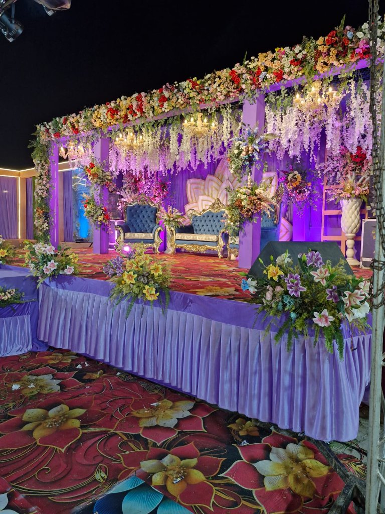Outdoor Wedding Stage - Wedding and Event Services at Sri Radhe Resort Supaul
