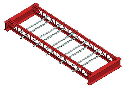 Floor framing (truss beams) LOD 350