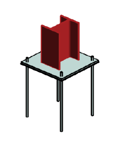 Steel column LOD 350