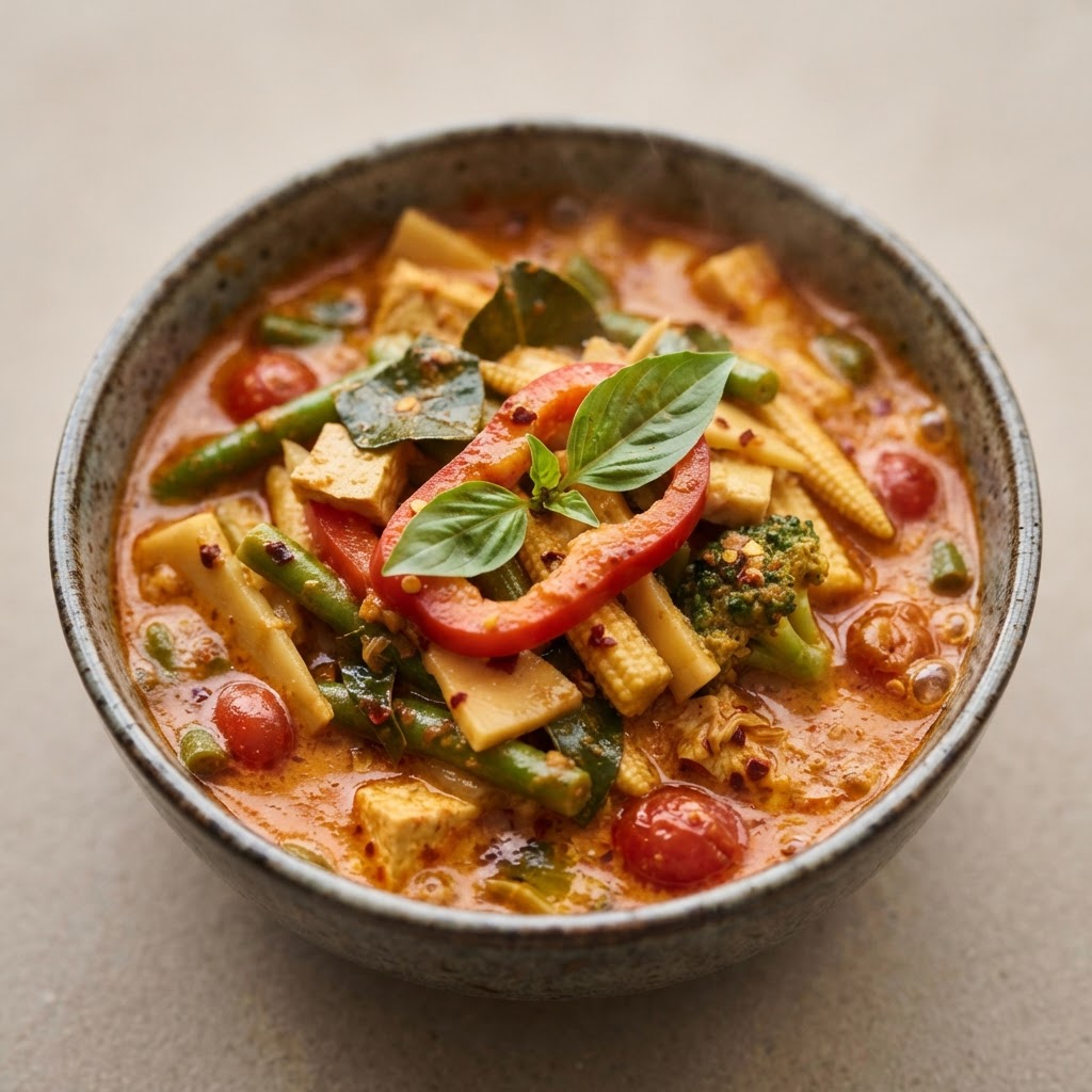 V-3. Red Curry Vegetable (Spicy)
