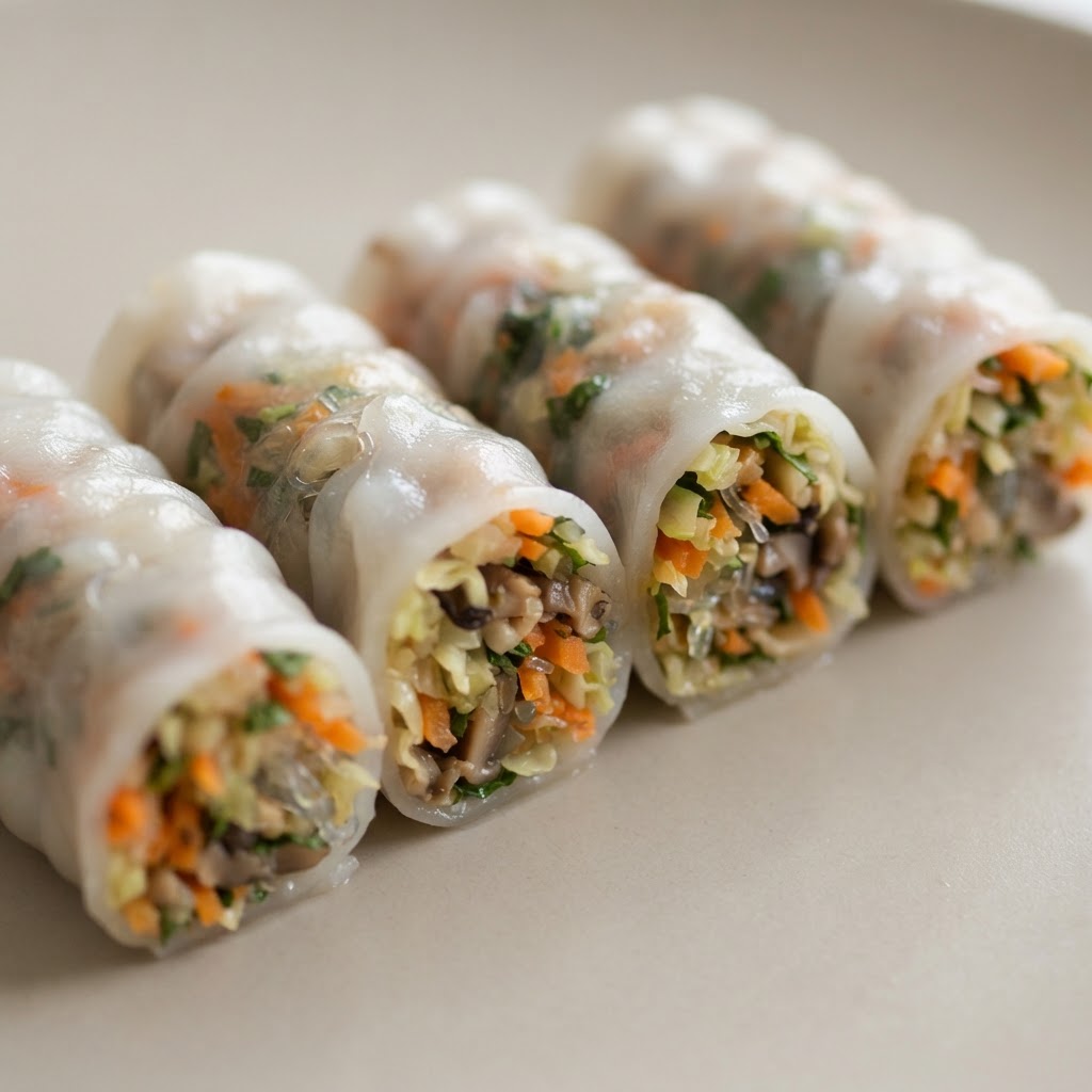 Steamed Rolls With Vegetables(4 pcs)