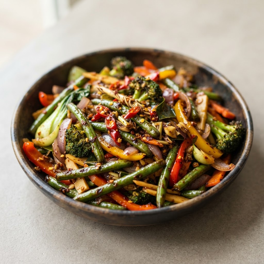 V-5. Spicy Lemongrass Veggies Stir Fried (Extra Spicy)