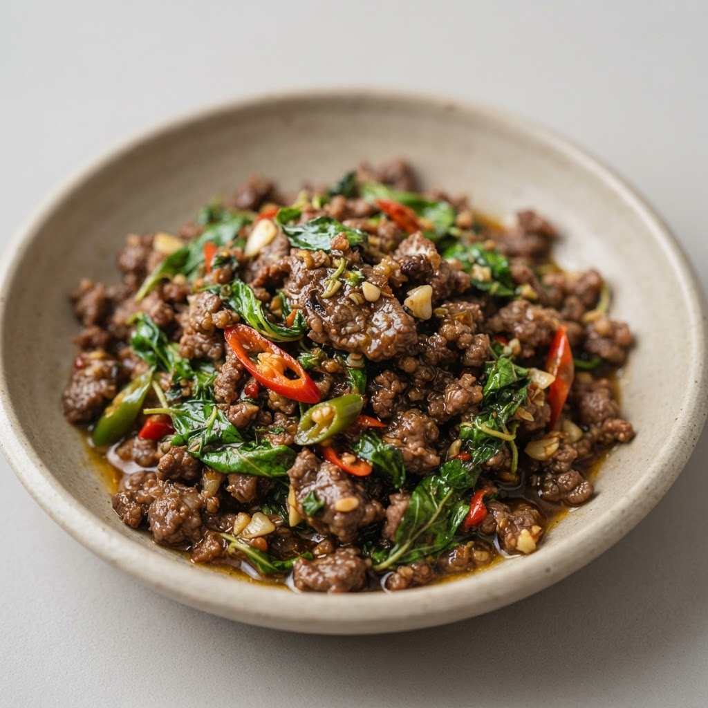 Basil Beef Lunch