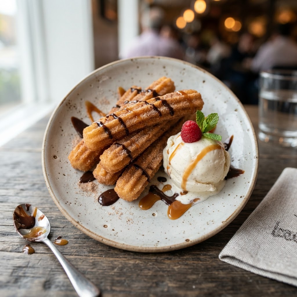 GOLDEN FRIED CHURROS