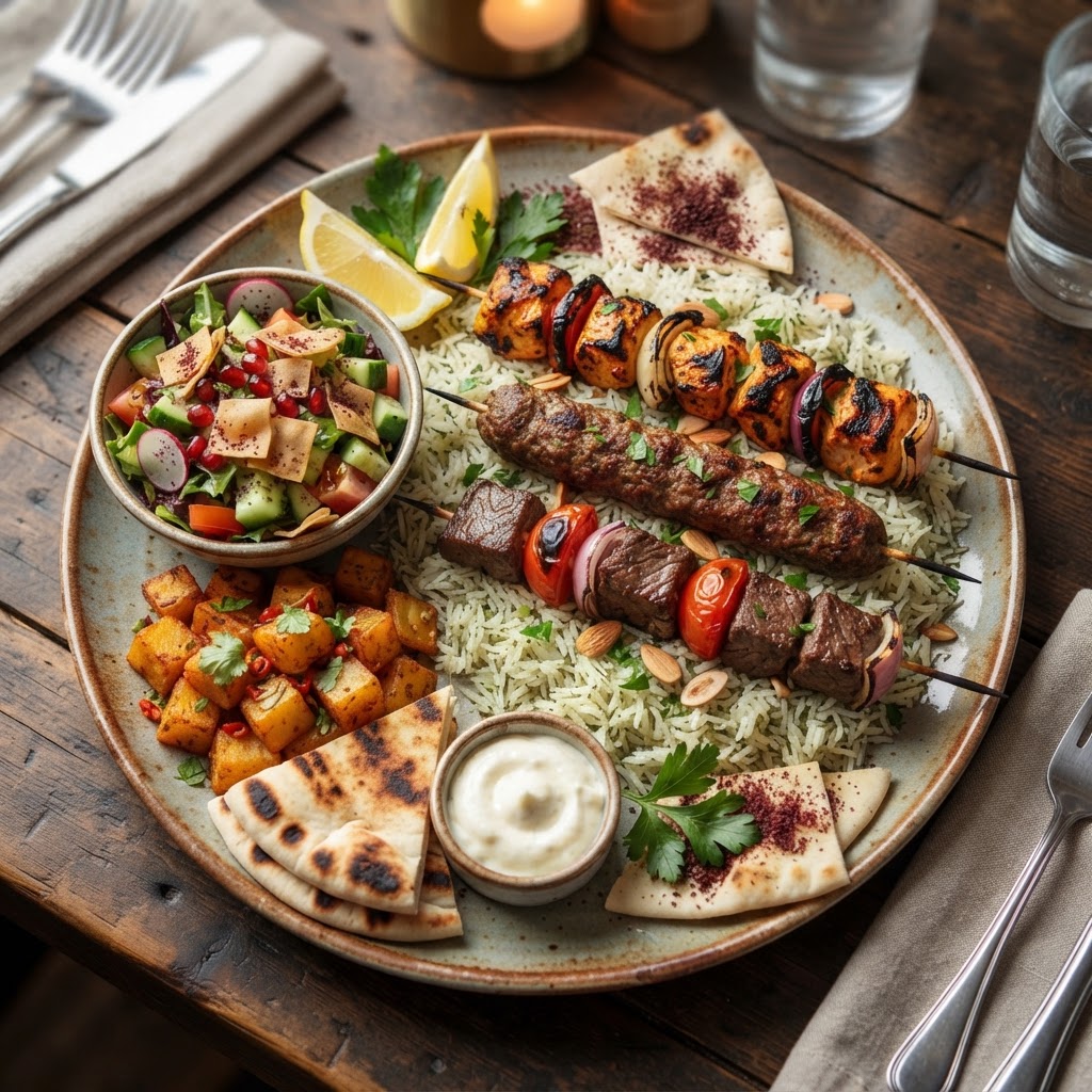 Mixed Grill Plate (3 Skewers)