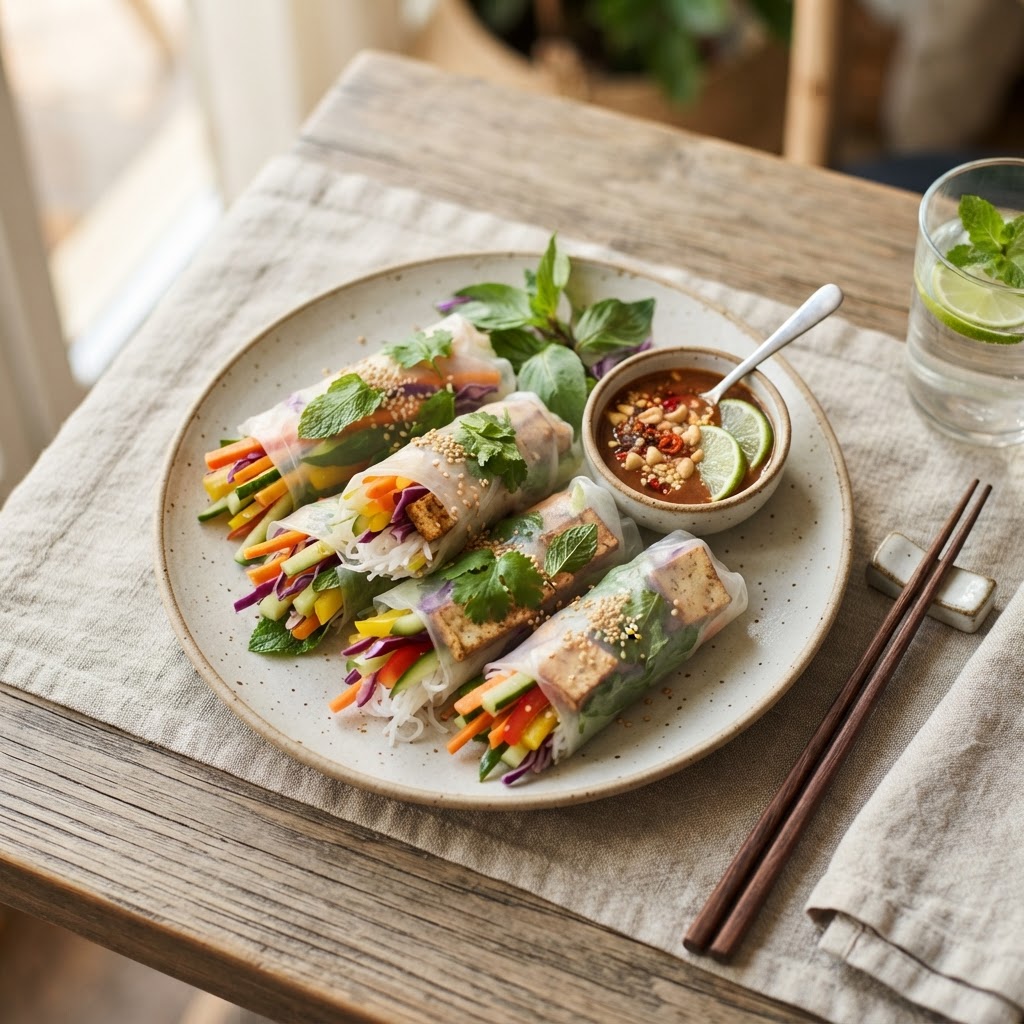Mixed Veg/Tofu in Rice Paper Wrap