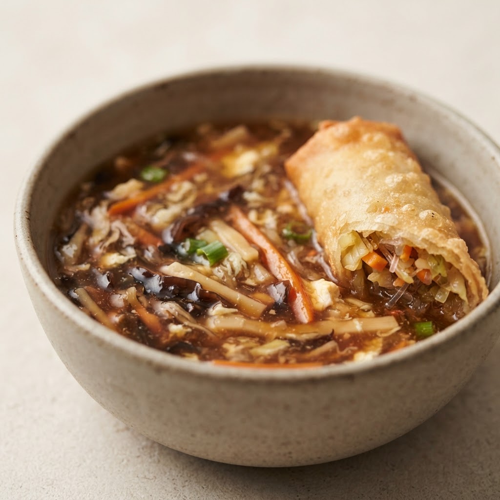 A-6. Hot Sour Soup & Spring Roll Combo