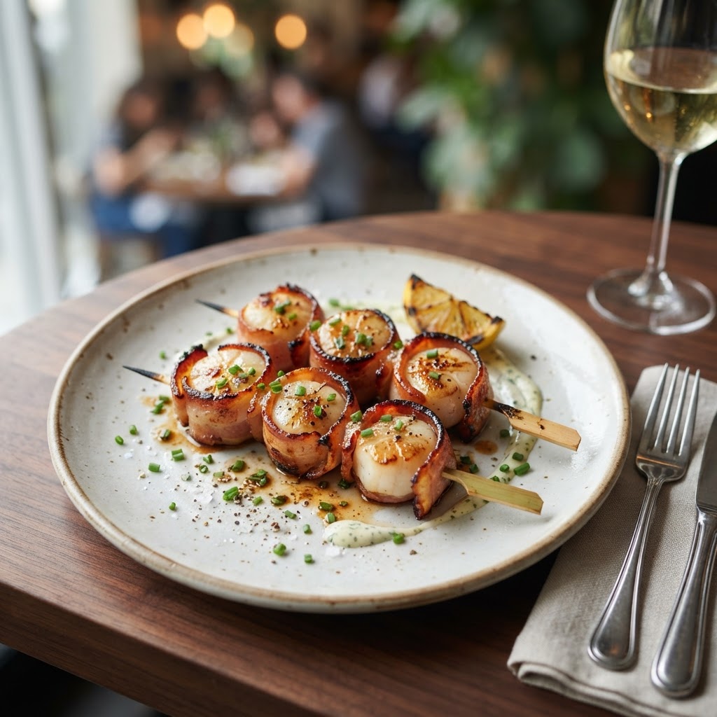 Bacon Scallop Skewers (2pcs)
