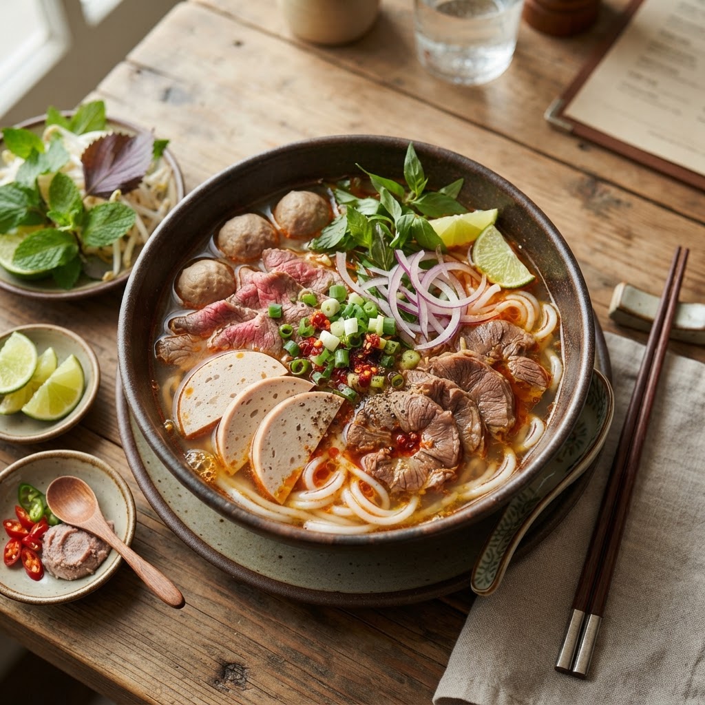 Bun Bo Hue Noodle Soup