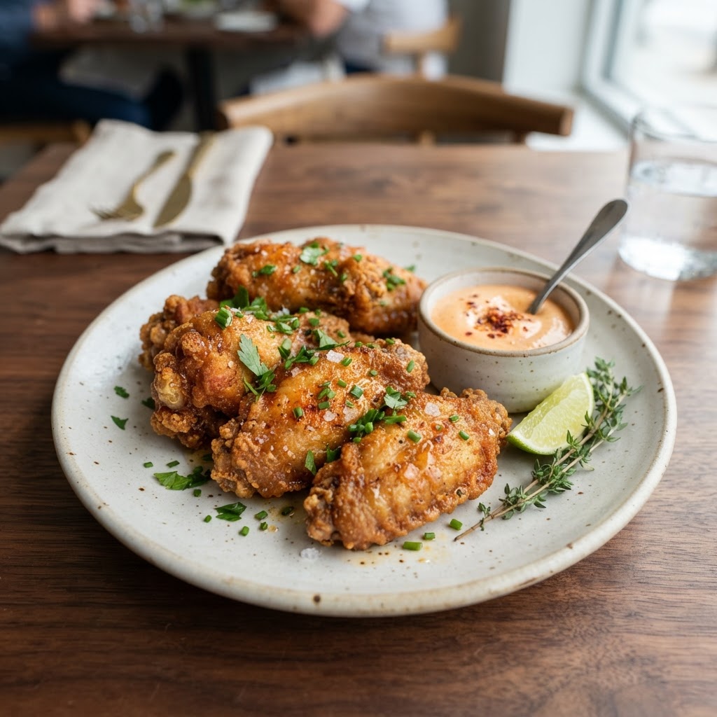 deep fried chicken wing (5 pcs)