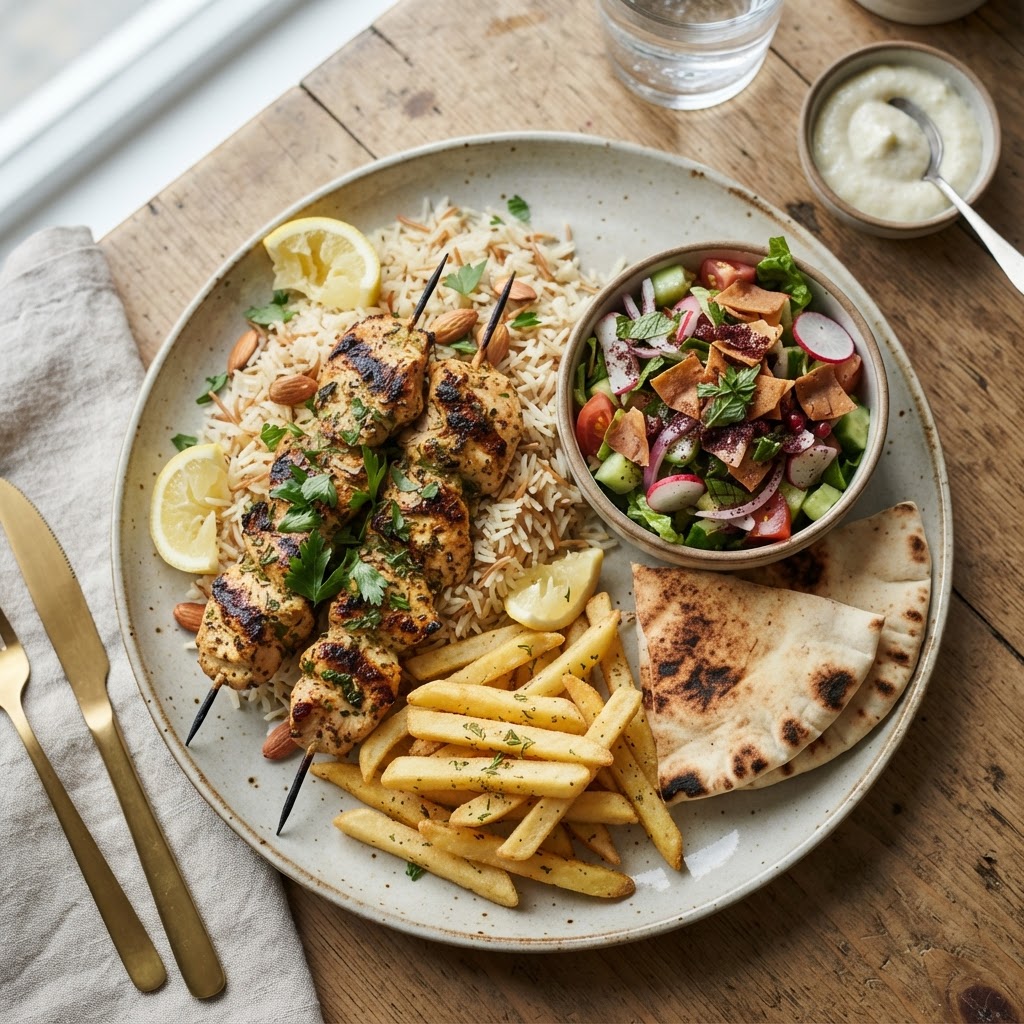 Shish Tawook Plate (2 Skewers)