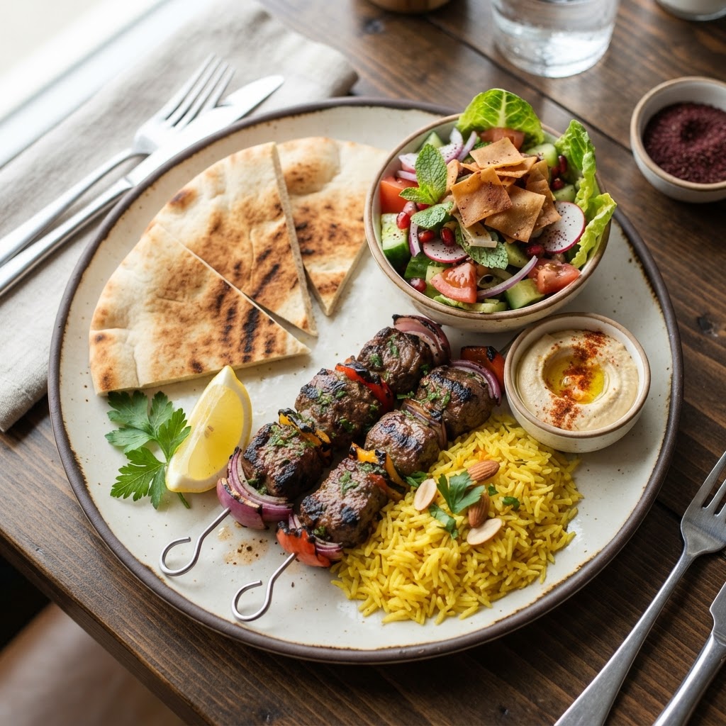Shish Kabab Plate (2 Skewers)