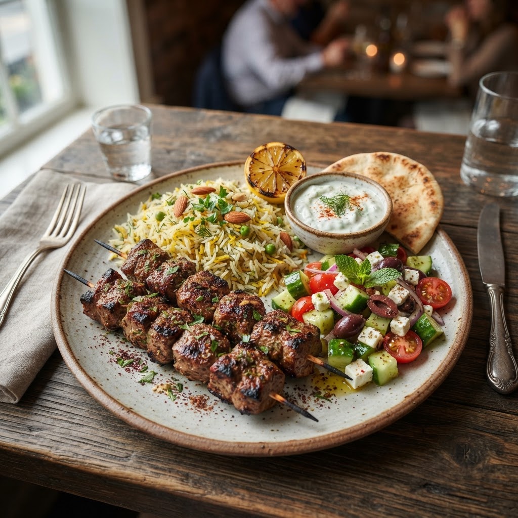 Lamb Kabob Plate