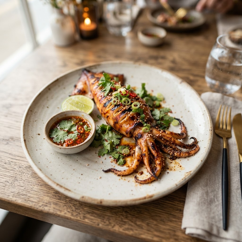 BBQ Whole Squid