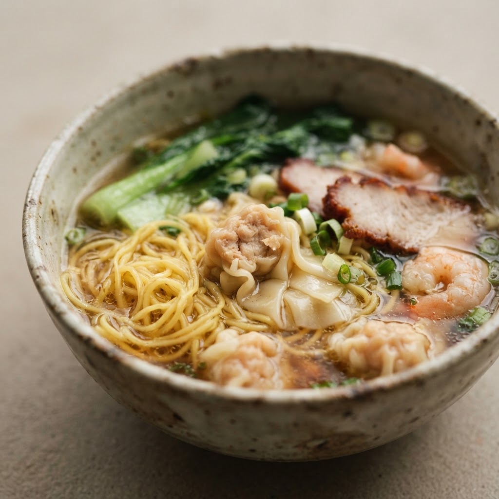 S-8. Pork Egg Noodle Wonton Soup