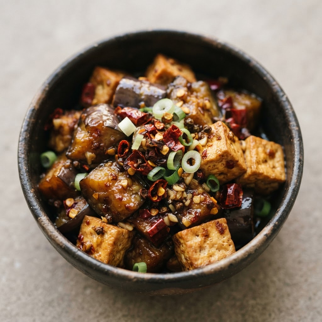 Spicy Eggplant & Tofu Lunch