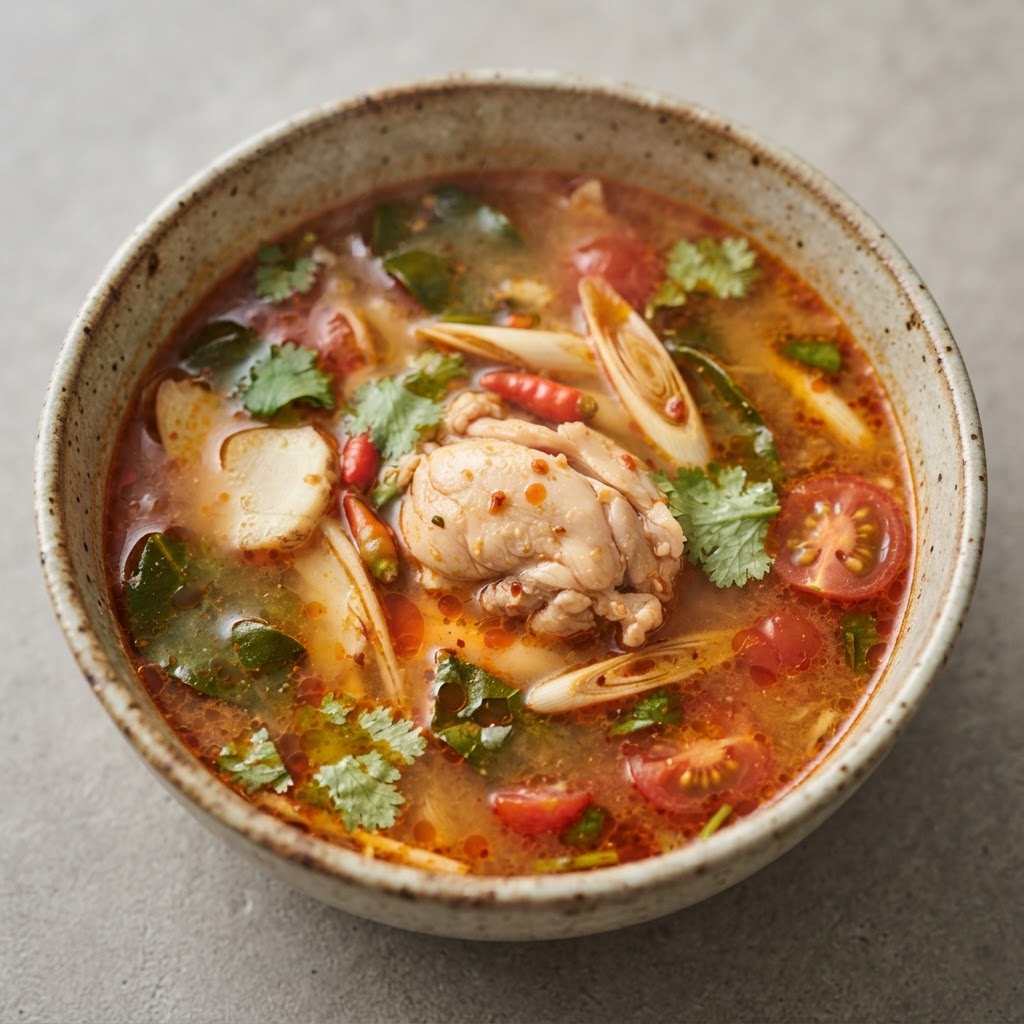 S-3. Tom Yum Chicken Soup (Medium Spicy)
