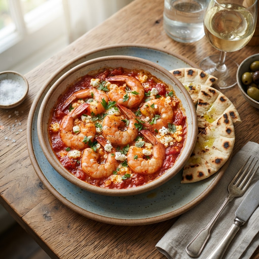 Garides Saganaki (Tomato Prawns)