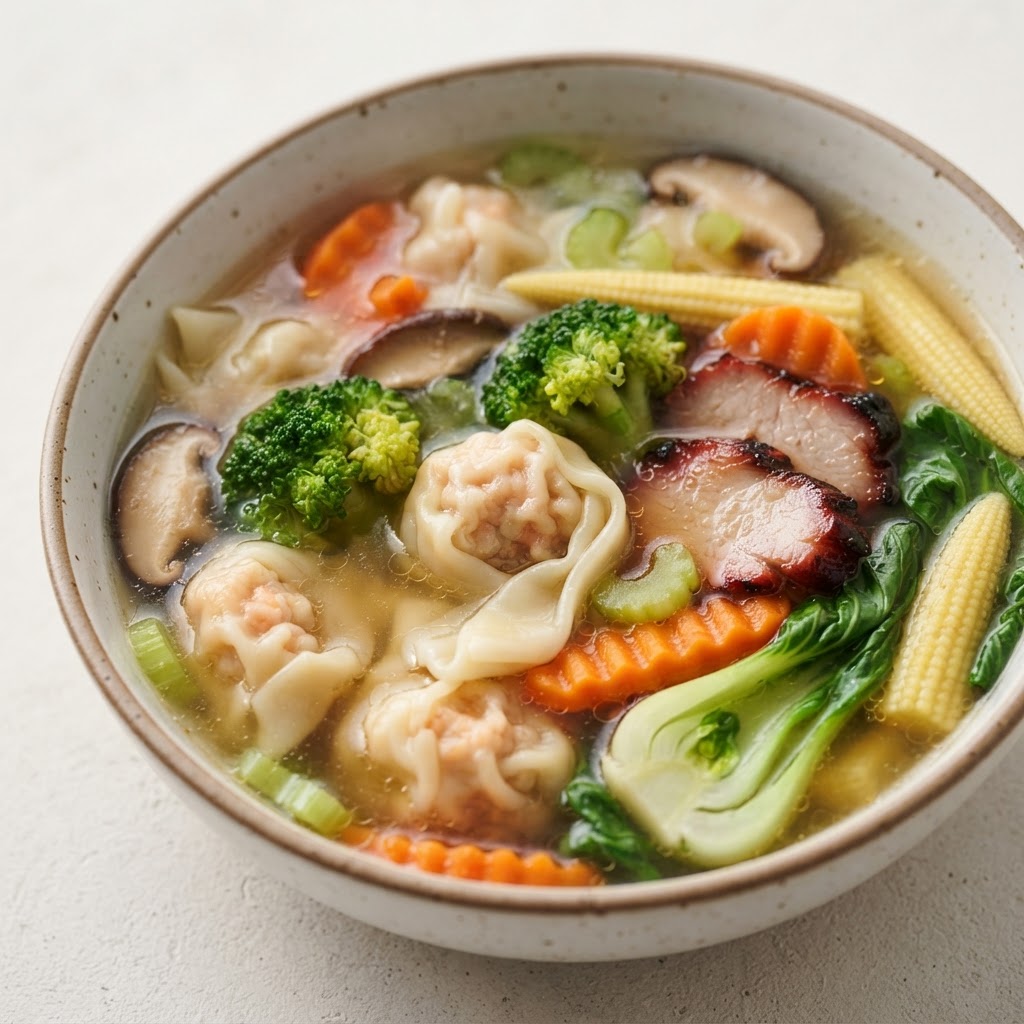 Deluxe Wonton Soup (serve up to 2 people)