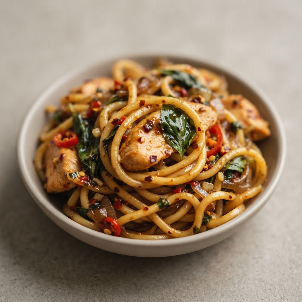 N-5. Chicken Basil Spicy Noodle