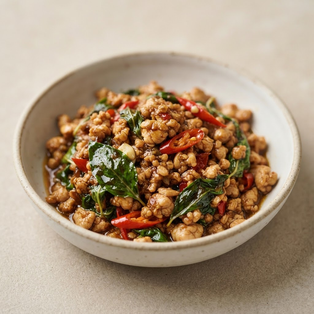 C-1. Basil Chicken (Medium Spicy)