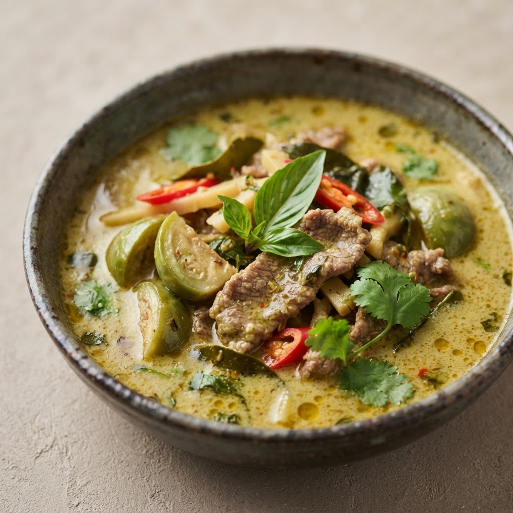 Green Curry Beef Lunch