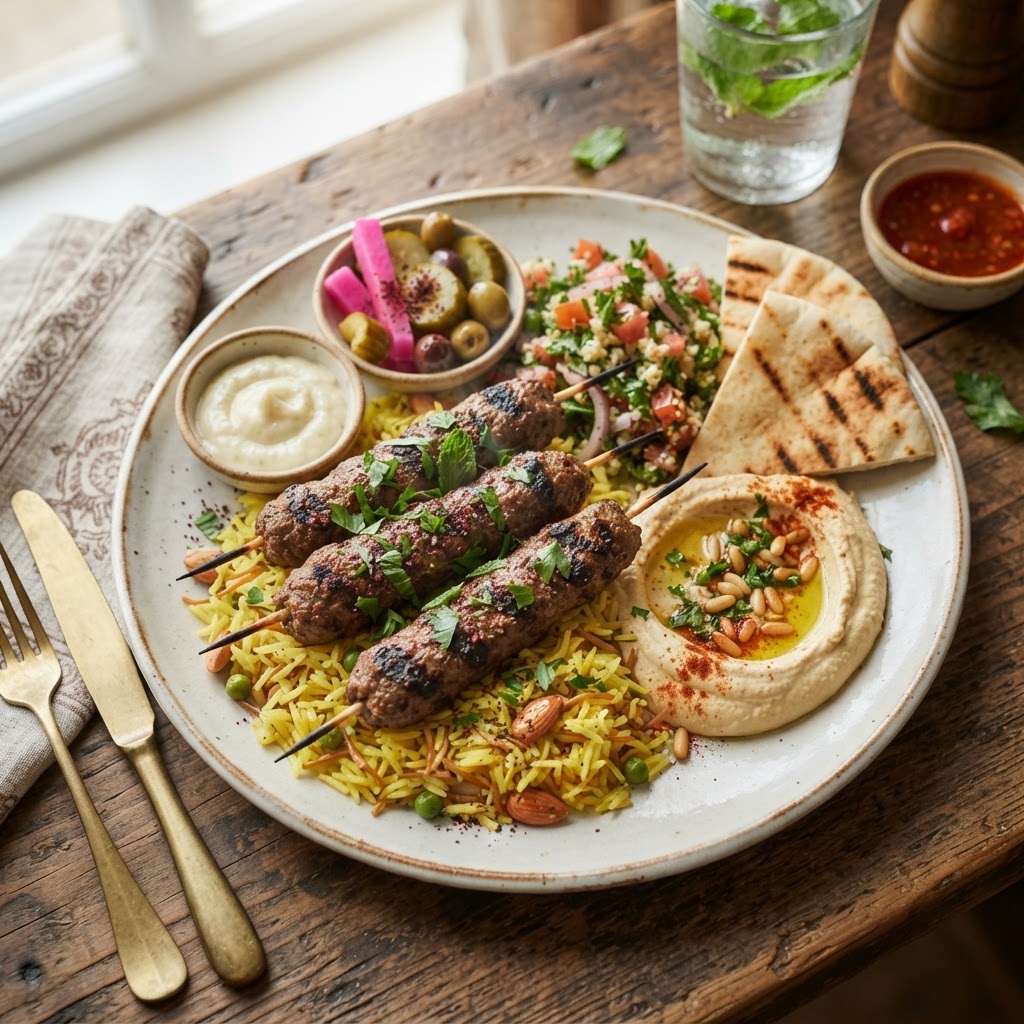 Kafta Kabob Plate