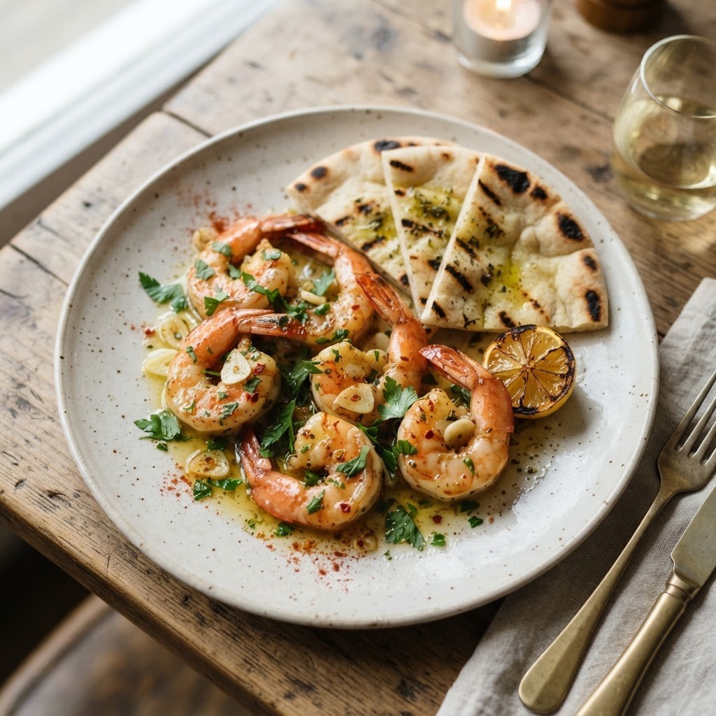 Skordates (Garlic Prawns)