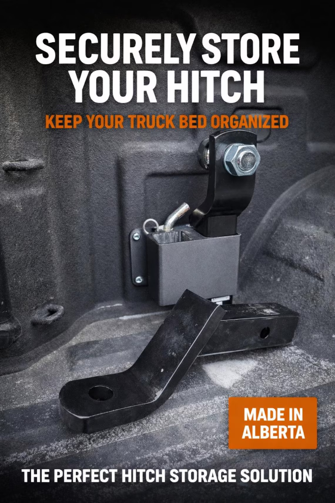 Truck Box Hitch Storage — Double (2 Hitches) — installed in truck box