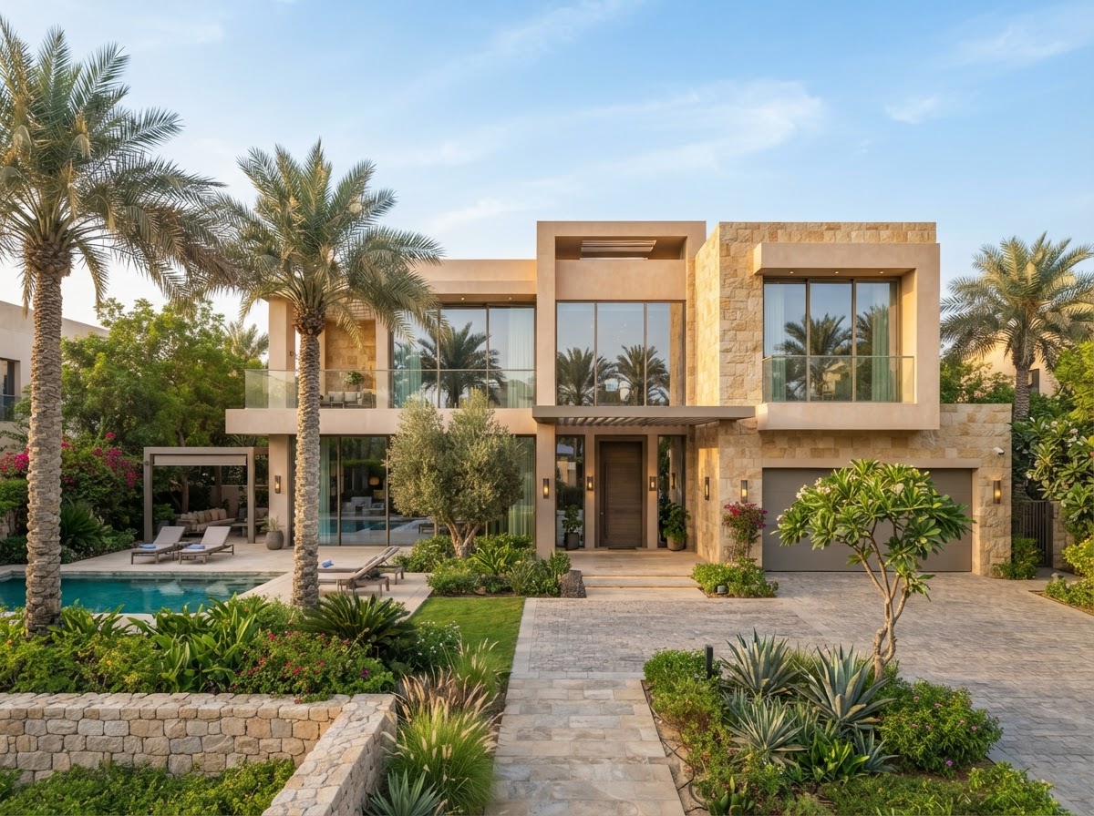 Modern villa exterior