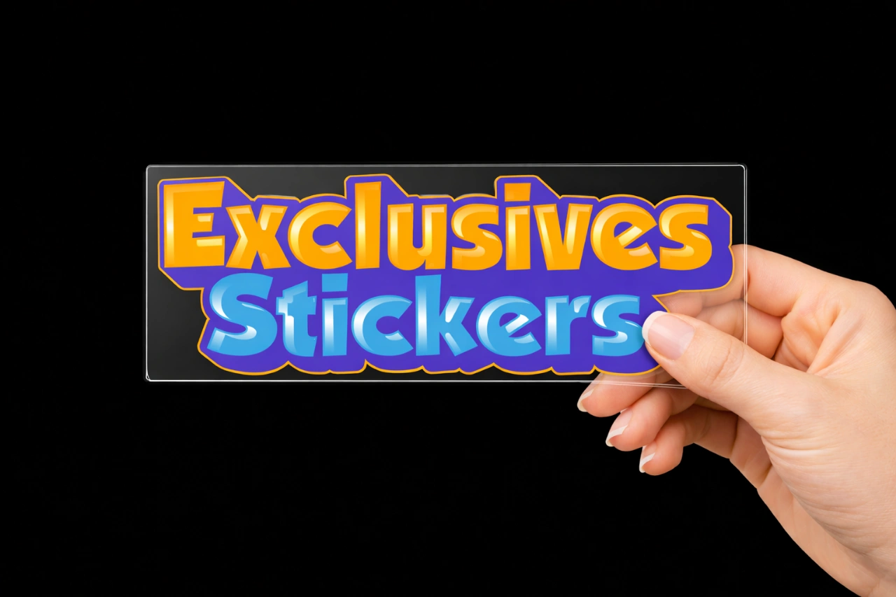 Pegatinas rectangulares transparentes personalizadas
